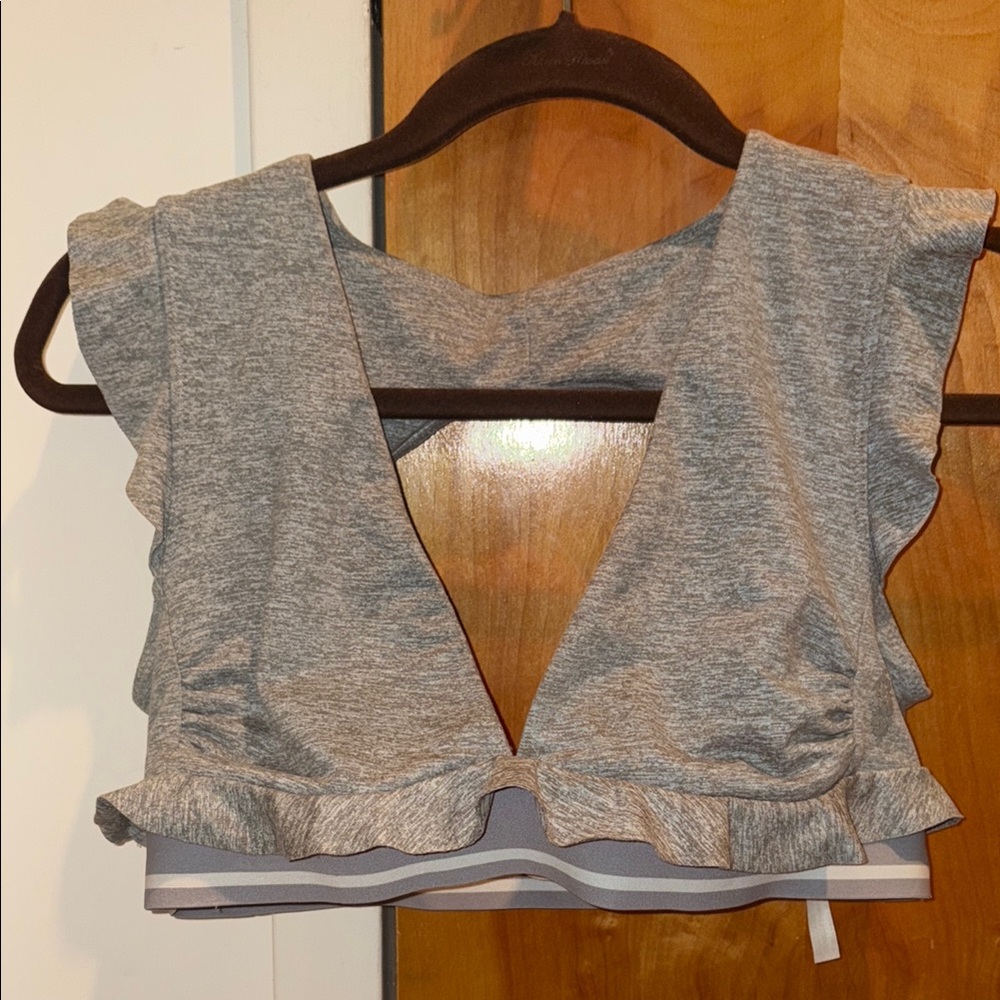 Free People Movement Sanctuary Ruffles Sports Bra